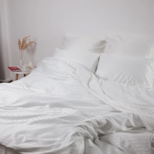 Комплект постельного белья TEP Stripe Satin Pure White